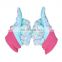 HANDLANDY Wholesale PInk Floral Pattern Cotton palm lovely floral garden gloves,whole protection gloves