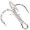 Amazon Strong Treble Strengthened Hooks Fishing Lures Hook 100pcs/bag Silver Strong Treble Hook