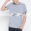 2021 wholesale 100% hemp cheap striped streetwear crew neck t shirts in bulk