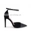 Women fancy rhinestone design high heels ankle strap sandals shoes