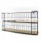 Cheap Large Capacity Wood and Metal Wire Corner Storage Wall Shelf Bracket