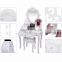 Factory direct HEART Dressing Table with Stool make up dresser table set