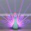 Amazon Indoor Modern Peacock Projection Touch 8 Funtion Remote Control Sensitive Wall Lamp For Living Room