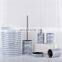 Marble plastic bath room sets 6 piece bathroom accessory for home