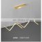 Modern Gold Chrome Stainless Steel Atmosphere Pendant Lighting LED Chandelier Lamp Strip Pendant Light