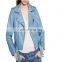 Ladies Leather Biker Jacket Girls Funky Sexy Fitted Zip Up Coat