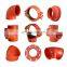 Grooved pipe fittings steel orange industrial clamp connector ductile iron fire groove clamp factory stock