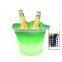 Ice Bucket Trays Custom Logo LED Light Ice Bucket LED Bar Light Up Club Bar Cooler Ware Ice Bucket