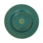 13 Inch Wholesale Tableware Green Colored Peacock Glass Charger Plate For Restaurant Dinner Tray Dish Wedding Sets