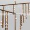Postmodern Industrial Metal Brass 72 Bulb Descending Linear System Chandelier f Suitable for Home and Hotel Decoration Lighting