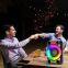8-дюймовый портативный сабвуфер с супер басом и яркими RGB-освещениями, поддерживающий проводной микрофон для караоке и DJ-режим