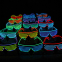 Mix Neon Colors LED Shutter Glasses Party Light up LED Sunglasses Shutter