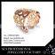 SLS Jewelry India style 925 sterling silver colorful zircon rose gold plated silver ring