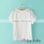 Latest rayon stitching lace blouse hollow out short sleeves top design girl blank t-shirts summer