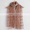 Fashionable Polka Dot Embroideried Nylon and Lace Combined Muslim Arab Scarf