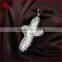 Fashion boho natural cross pearl pendants jewelry, black cz paved natural pearl pendants                        
                                                Quality Choice