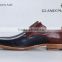 Wholesale brand names mens genuine leather shoes double monk strap