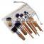 Professional 11PCS natural makeup brushes bamboo with synthetic fiber Blush brush, lip brush/makeup brush set