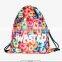 Waterproof polyester 3d printing candy design drawstring backpack