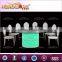 Glass top dining table and chairs set/special wedding table and chair for home and hotel