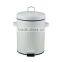 round shape metal garbage trash bin