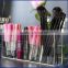 acrylic makeup brushes display stand, acrylic spinning lipstick tower, makeup brush holder display