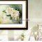 Hot Sale Bueatiful Needleworks 54*45cm DIY Handmade Cross Stitch Kit Embroidery Set Elegant White Roses Design Home Decoration