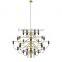 Chromium-plated Spidery Arms Chandelier Lights for Resturant Decorative