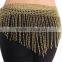 2016 Women Cheap Belly Dance Hip Scarf Gold and Silver 2 Colors Bellydance Chain Belt Egyptian Dance Wear Accessories for Sale