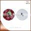 Sewing 2 Holes colorful snowflake Round Pattern red back Wood Buttons 2.5cm
