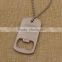 wholesale zinc alloy dog tag with necklace