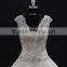 Silver lace with beading belt two straps ball gown wedding dress