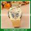 2016 Cheapest wholesale popular gold color stainless steel back quartz quality watches