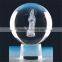 crystal sphere/ball with 3d angel engraved inside