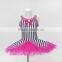 Striated cloth Leotard with skirt for stage,Childrens' ballet leotard with tutu for performance