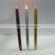 plastic thin flameless decpratove glitter taper candles