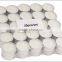 No fragrance added small tealight in white with metal cup and wax material