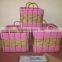 New designs! Rectangular water hyacinth basket/storage basket/ decorative basket with 2 handle