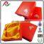 Red Cardboard gift box with gold logo foil for jewelry packing