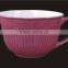 two-tone color glazed stoneware ceramic pudding bowls with handle