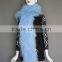 Baby Blue European Winter Fur Muffler/Wholesale women's mongolian lamb fur scarf