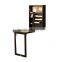 Fold Out Desk Convertible Writing Compact Table Furniture Shelves Office Black