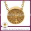 Hot Sell Stainless Steel Religious Catholic Parton San Benito Medal St Saint Benedict Medallion Round Charm Pendant Wholesales