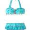 2016 fashionalbe children swimwear for girls,2 piece bandeau child bikini