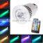 5W E27 Rgb Led Bulb Stage Lamp Spotlight with romote controller