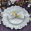 Cheap Unique Hotel and Home Decoration Silver Glass Wedding Charger Plate Wholesale