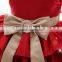 Cute Fancy Red Bow Dress Party Birthday Wedding Wear Red Bow Dress