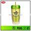 16oz bpa free double wall plastic tumbler with straw with custom logo