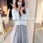 New Fashion Women Girls Mesh Knee Length Multilayer Pleated Casual Solid Sweet Skirt
