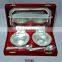Brass Ice Cream Cups Bowl set with Tray Silver Plated in Gift Box
